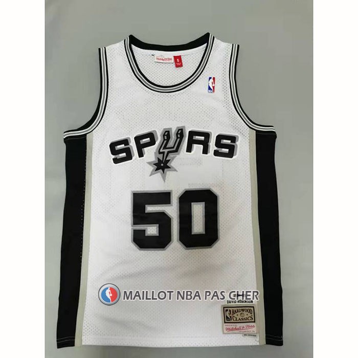 Maillot San Antonio Spurs David Robinson NO 50 Mitchell & Ness 1998-99 Blanc